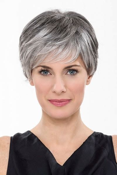 Capless Grey Short Straight Synthetic Hair Wig Grey Wigs