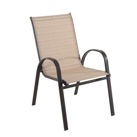 hampton bay mix match sling stacking patio dining chair  cafe