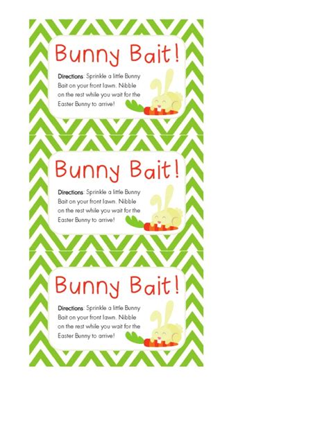 bunny bait labels easter