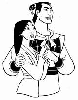 Coloring Mulan Pages Romantic Kids sketch template