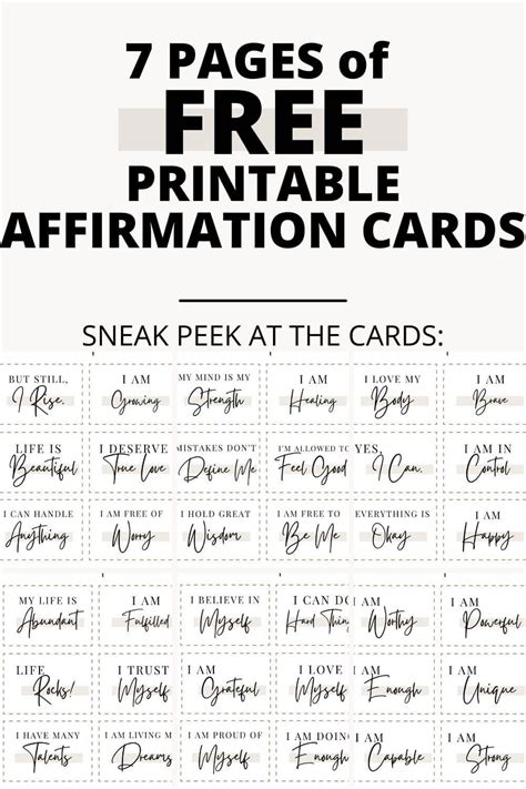 positive  printable quote printable affirmations