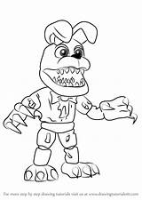 Freddy Foxy Bonnie Printable Freddys Mewarn11 Springtrap Tutorials Drawingtutorials101 sketch template