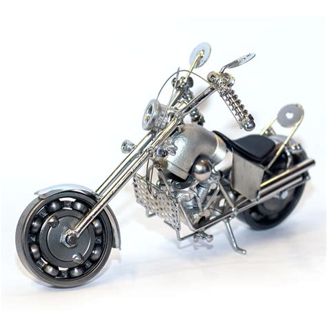 harley davidson metal motorcycle sculpture