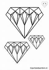 Colorare Diamanti Disegno Stampa Portalebambini sketch template