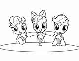 Ponyville Coloring Pages Little sketch template