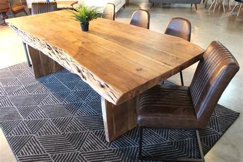 acacia  edge table  wooden plank legsnatural