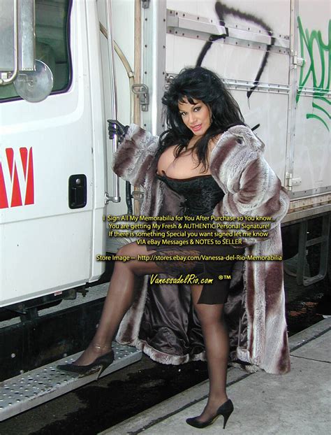 Vanessa Del Rio Adult Star Photo Fur Coat By Truck Stop Signed Aft Buy