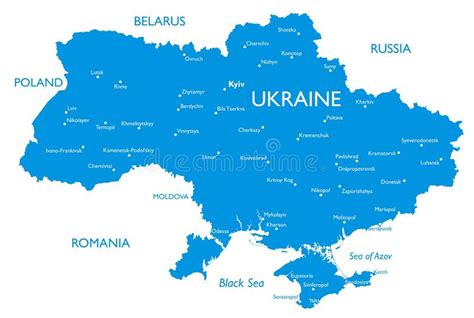 Mapa De Ucrania Ilustración Del Vector Ilustración De Europeo 51932339