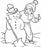 Snowman Coloring Pages Template Kids Christmas Printable Gift Templates Idea Print Simple sketch template