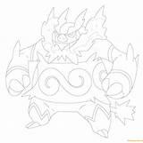 Emboar Pages Pokemon Coloring sketch template