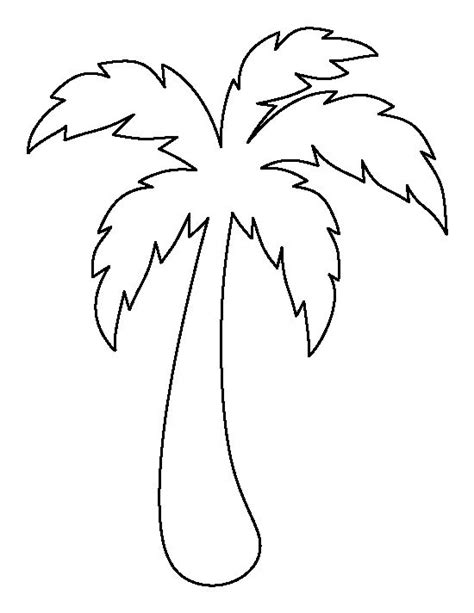 palm tree pattern   printable outline  crafts creating