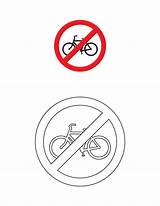 Road Coloring Traffic Signs Sign Pages Printable Cycles Prohibited Cliparts Clip Limit Speed Library Clipart Bicycle 57kb 792px sketch template