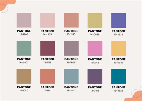 pantone color chart templates  sample  format