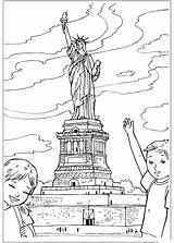 Liberty Statue Coloring Colorkid Pages sketch template