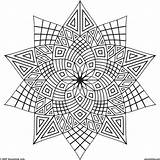 Coloring Geometric Mandala Adults sketch template