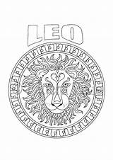 Coloring Pages Zodiac Leo Adult Printable Mandala Etsy Signs Choose Board Sold Colour Books sketch template