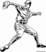 Coloring Baseball Pages Pitcher Glove Drawing Printable Cartoon A251 Print Color Clipart Cliparts Sports Sketch Ball Clip Kids Equipment Library sketch template