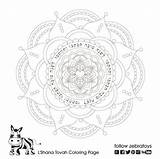 Shana Tova Blessing Tovah Mandala sketch template