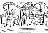 Park Amusement Coloring Parque Pages Template Activities Print Sketch sketch template