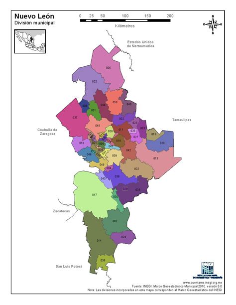 Mapa Para Imprimir De Nuevo León Mapa En Color De Los