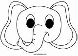 Elephant Coloring Animals Printable Pages Kb sketch template