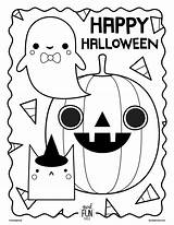 Coloring Halloween Pages Kids Printable Cute Color Print Landofnod sketch template