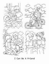 Coloring Friend Lds Pages Kids Good Lesson Helps Activities Activity Friendship Treat Template sketch template