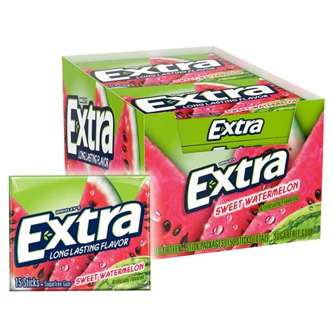 sweet watermelon extra gum watermelon sugarfree chewing gum  pieces pack