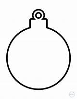 Bauble sketch template