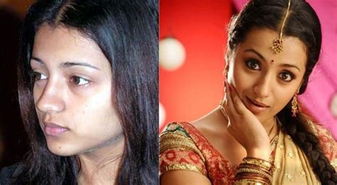 south indian actress with and without make up photos