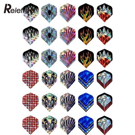 relefree pcsset professional  cool bling dart flights laser tail harrows throwing toy