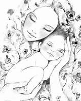 Mutter Schwangerschafts Filho Malerei Geburt Skizzen Belly Mutterliebe Vater Traum Malen sketch template
