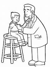 Coloring Check Doctor Medical Doing Boy Little Professions Pages Profession Color Print Occupation Kids Coloring2print sketch template