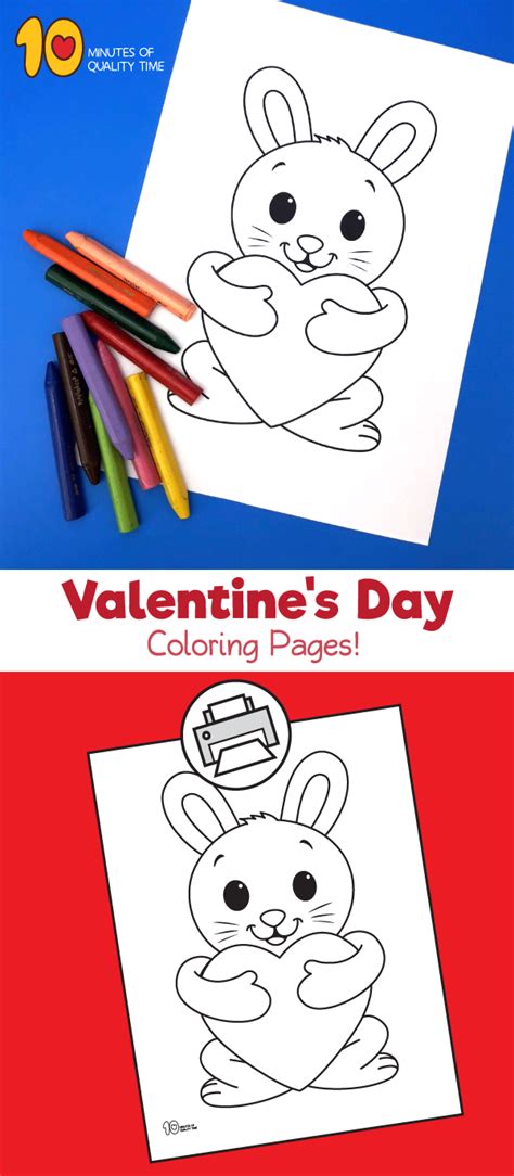 rabbit  heart coloring page  minutes  quality time