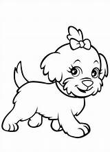 Puppy Coloring Pages Printable Cute Dog Puppies Coloringme Kids sketch template