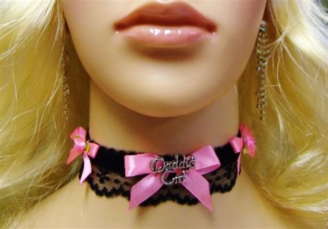 All Sizes Choker Black Velvet Daddy S Girl Sissy Lace Plus Kitten Ddlg