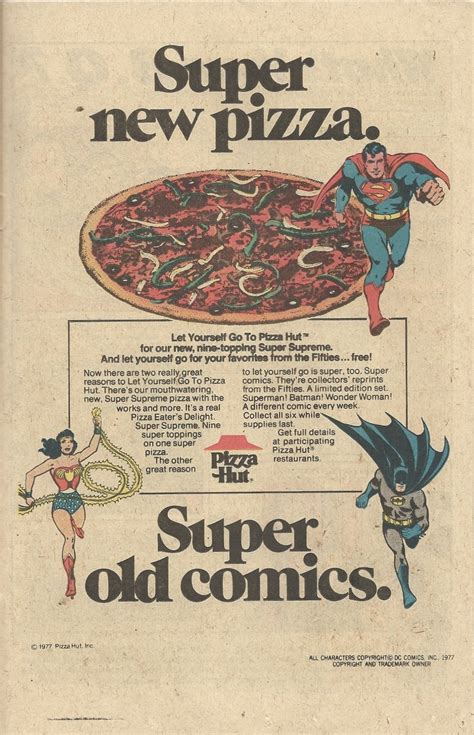 retro pizza ads   aged  wonderfully  horribly