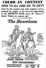 Searchers Coloring Movie 1956 Contest John Wayne sketch template