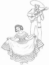 Cinco Puebla Trajes Tipicos Folklorico Batalla Occasions Bailes Danza Traje Coser Bordado Chihuahua Guanajuato Everfreecoloring sketch template