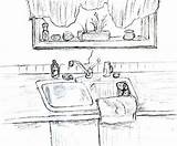 Sink Kitchen Sketch Twenty Coloring Pilots Edm Template Paintingvalley Oak sketch template