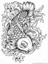 Coloring Pages Koi Fish Printable Popular sketch template