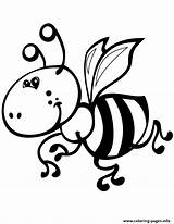 Coloring Pages Bee Bumble Cute Kids Outline Printable Clipart Color Clip Bumblebee Cliparts Bees Library Print Animals Flying Tattoo Little sketch template