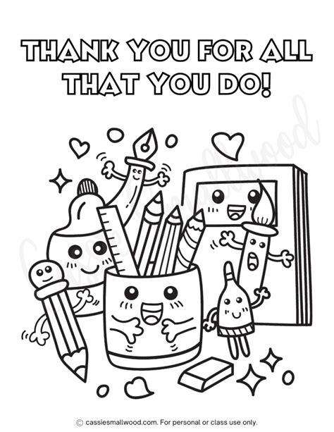 cute teacher appreciation coloring pages  cards cassie smallwood