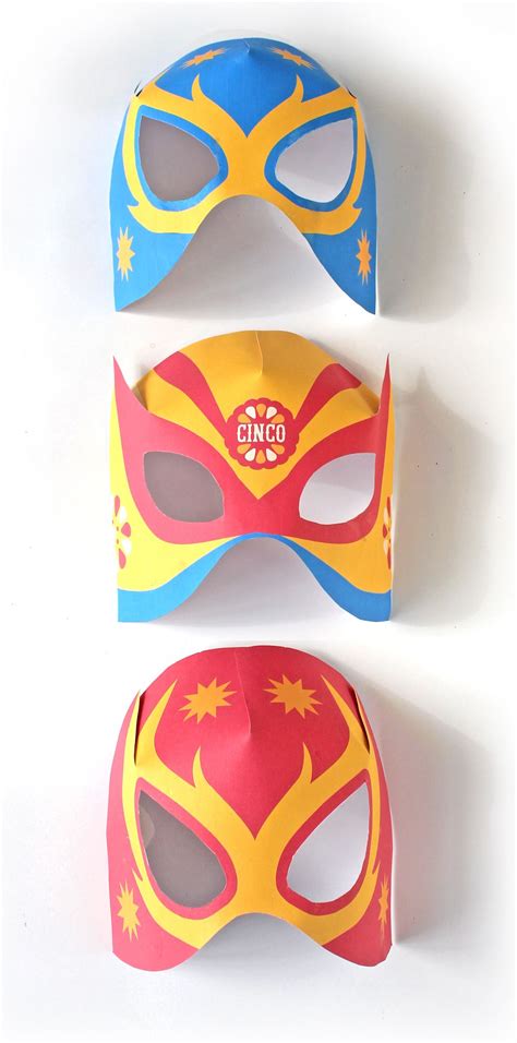 printable masks lucha libre luchador httpshappythoughtcouk