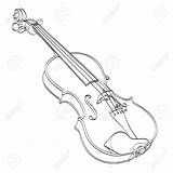 Violin Drawing Bow Getdrawings Line Outline sketch template