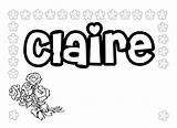 Coloring Pages Name Names Girls Color Print Claire First Kids Sheets Printable Their Tons Both School Adult Students Spelling Fun sketch template