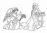 Annunciation Coloring Pages Cartoon sketch template