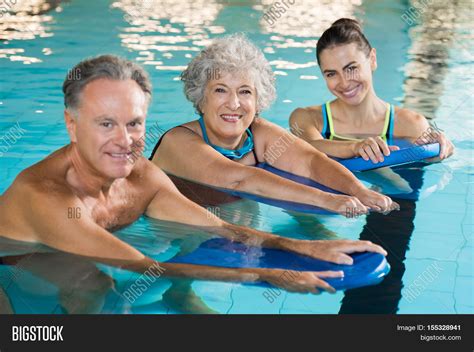 Happy Senior Couple Taking Swimming Image And Photo Bigstock
