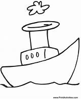 Boat Cartoon Coloring Clipart Boats Pages Steamboat Kids Cliparts Bumper Clip Printable Border Children Colouring Gif Cute Sailboat Library Goat sketch template
