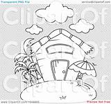 Illustration Outline Summer House Royalty Coloring Rf Clip Bnp Studio Regarding Notes Quick sketch template
